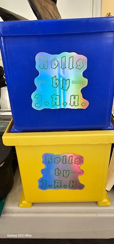 Customer photo review of 100 2.5" Custom Holographic Stickers