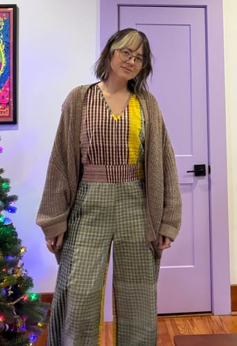 Customer photo review of MARIE CINCH JUMPER | INK GRID