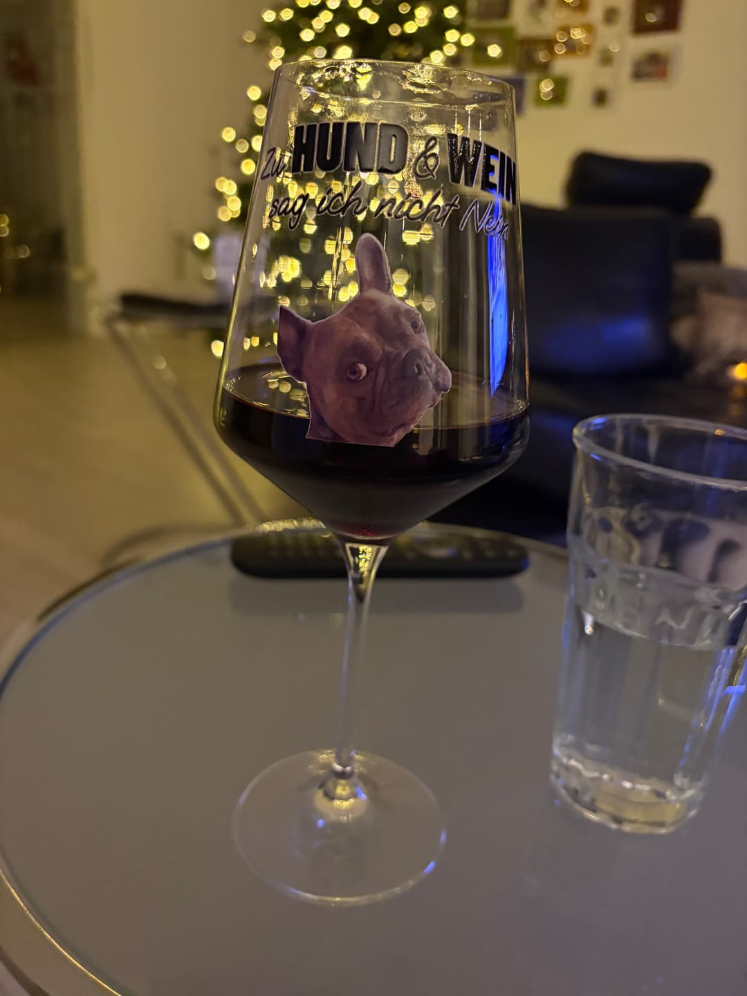 Customer photo review of Zu Hund und Wein sag ich nicht nein - Individuelles Weinglas