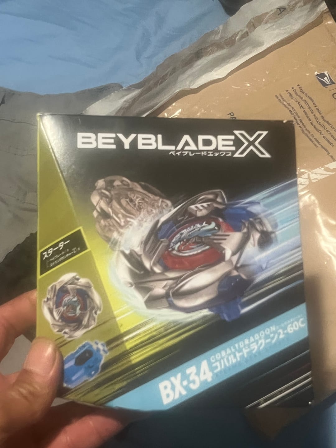 Customer photo review of Beyblade X BX-34 Starter Cobalt Dragoon 2-60 Cyclone