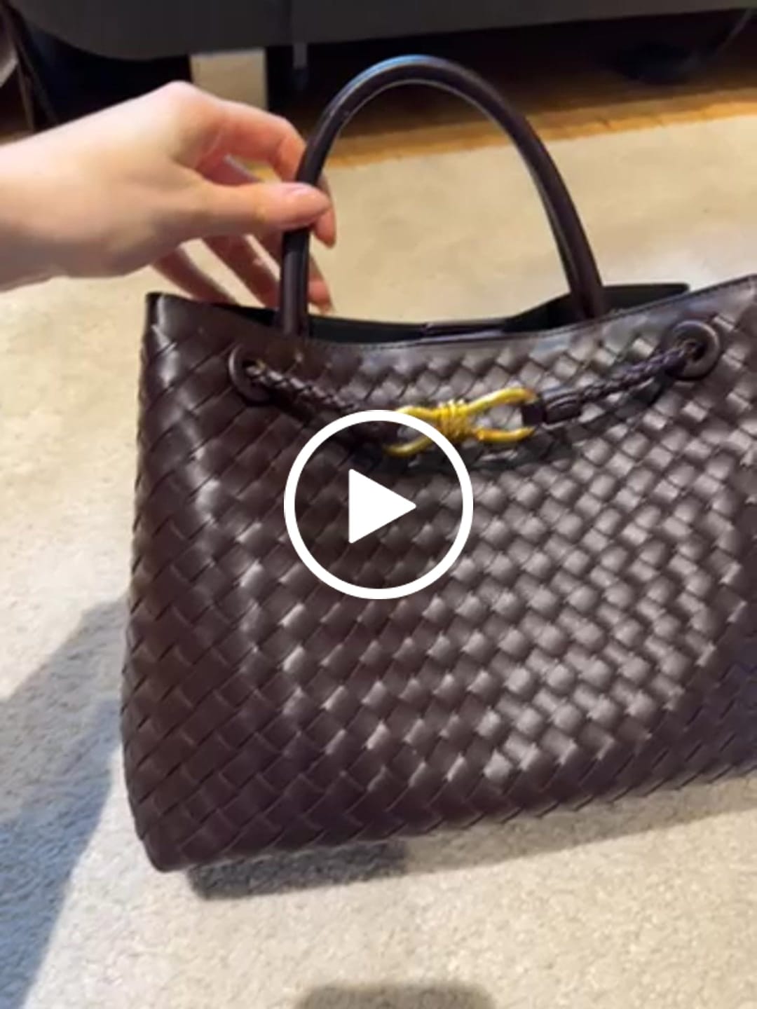 Customer video review of Lucia Woven Bag