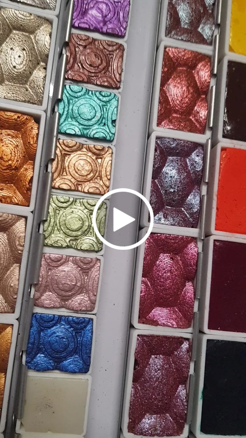 Customer video review of Skrim Bombastico Box – 61‑Color Watercolor Bundle – 2‑Box Set (Metallic, Glitter, Color‑Shifting) ALL OUR WATERCOLORS INCLUDED