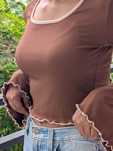 Customer photo review of Choco Fudge Crop Top
