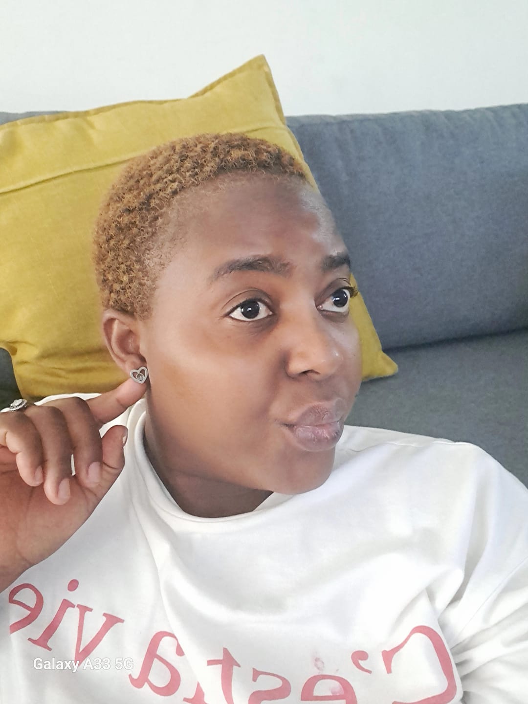 Customer photo review of Silver Thando Studs
