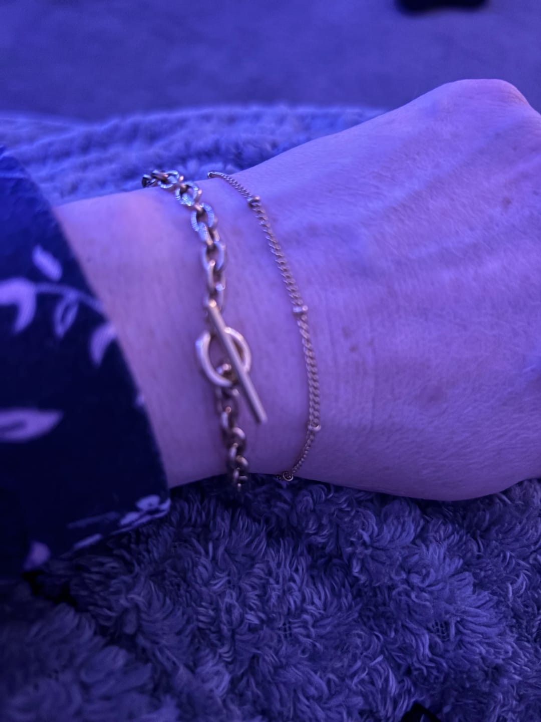 Customer photo review of Cuban T Bar Bracelet