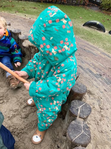 Customer photo review of Forest Walk Sherpa Lined Snowsuit