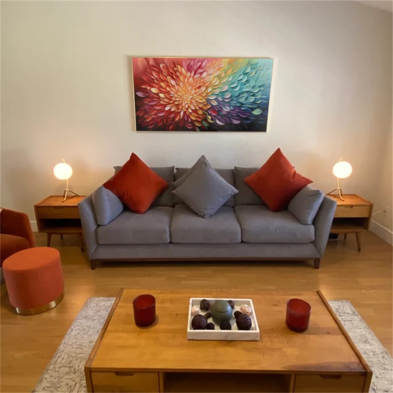 Customer photo review of Colorful Abstract Textured Painting Canvas #AT067