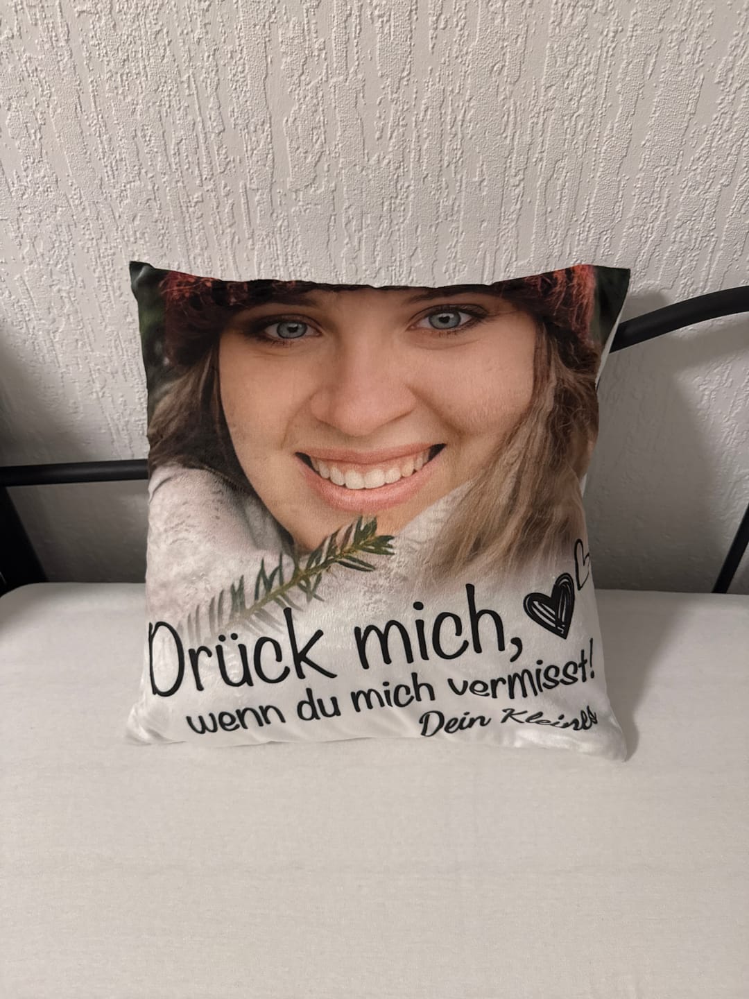 Customer photo review of Wenn du mich vermisst - Paar-Kissen