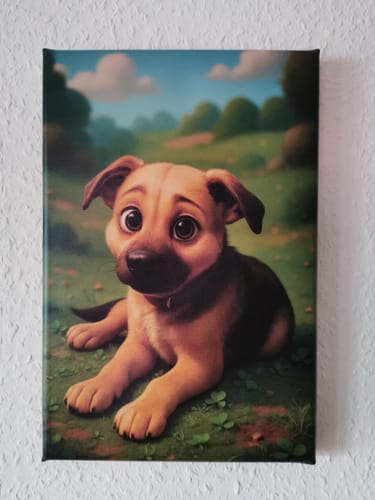 Customer photo review of Dein Haustier als Cartoon - Individuelle Leinwand