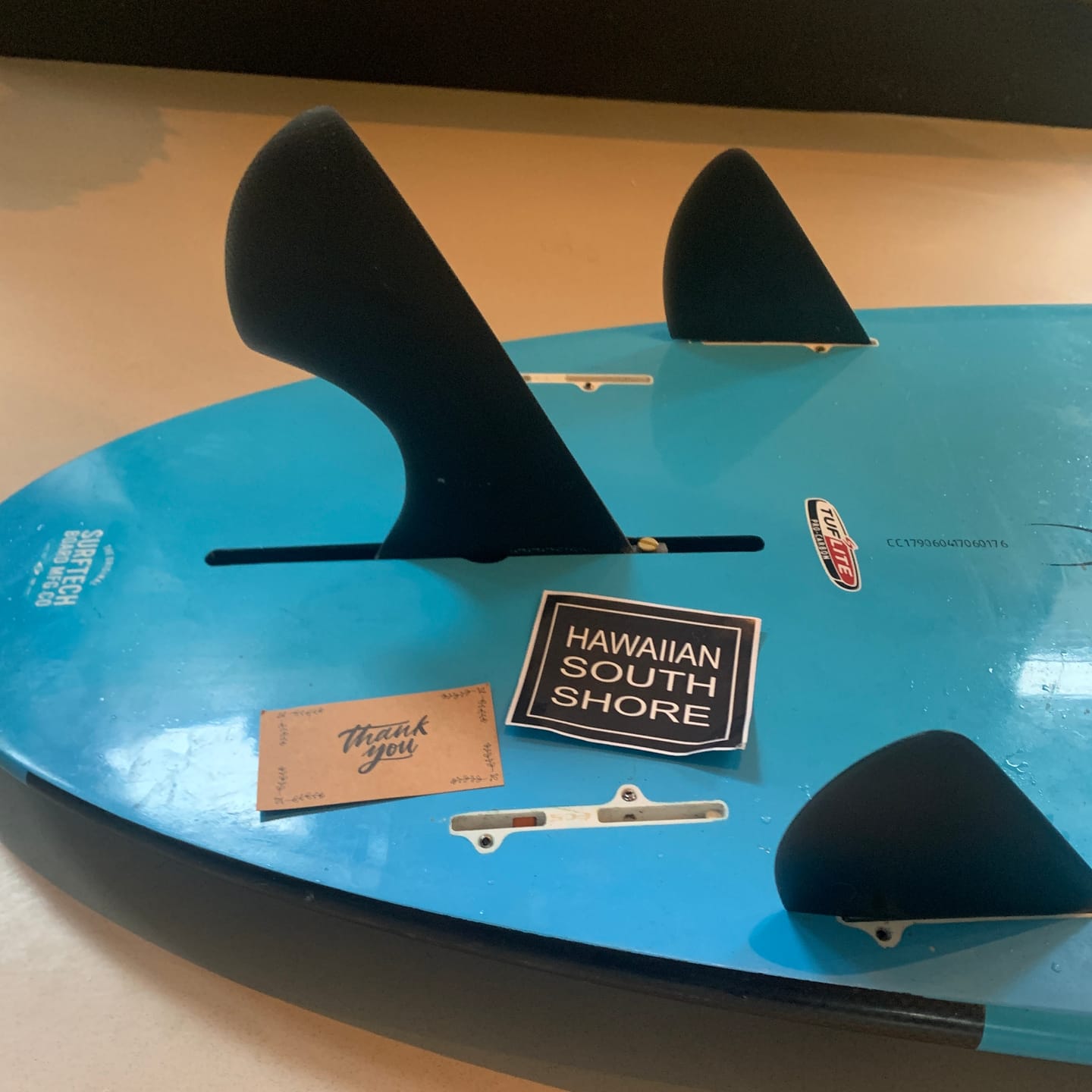 Customer photo review of Takayama FCS Halo Longboard Side Bite (4 1/8"-5") Black