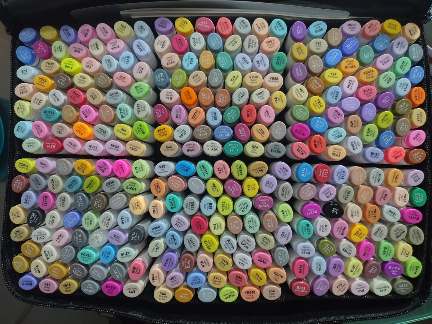 Customer photo review of Ohuhu Oahu 320 Colors Dual Tips Alcohol Art Markers, Fine & Chisel (New Color Codes)