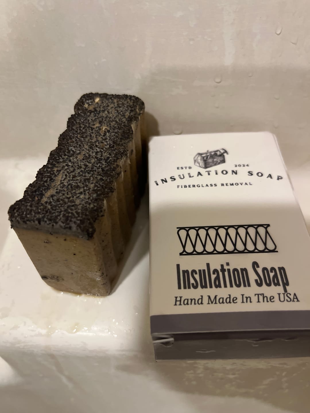 Customer photo review of Insulation Soap - Bar Soap For Fiberglass Removal
