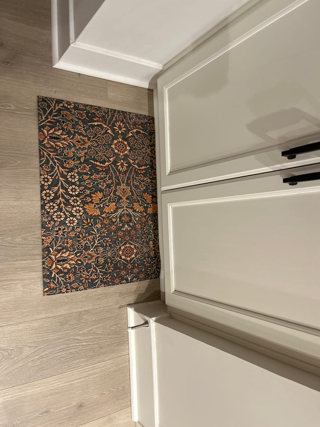 Customer photo review of Dog Bowl Mat, Nonslip, Machine Washable - Irene // Personalization: Not requested on this item.