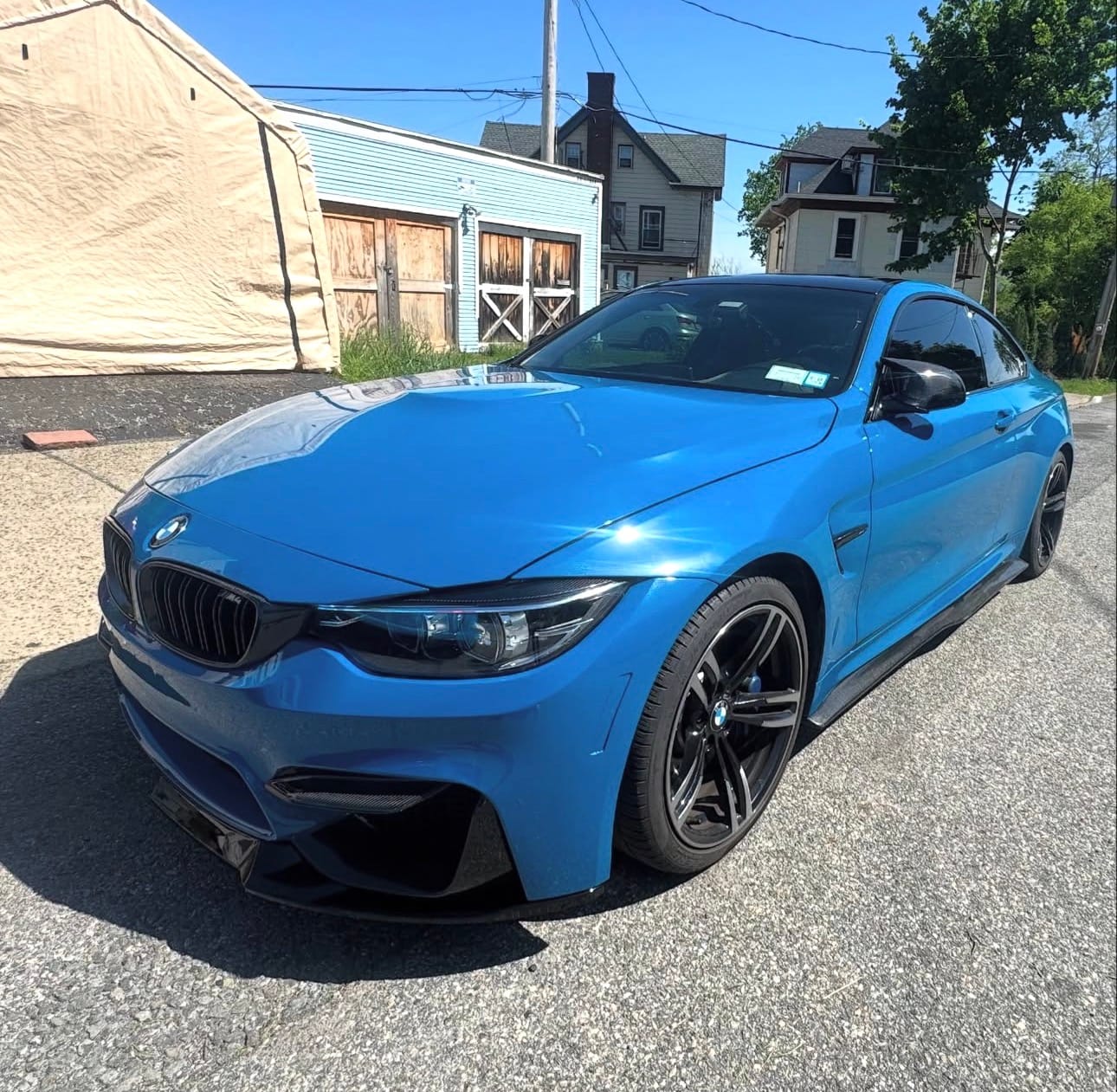 Customer photo review of High Glossy Laguna Blue Vinyl Wrap