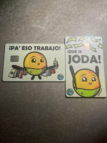 Customer photo review of Que Se Joda - Sticker para Tarjeta de Crédito