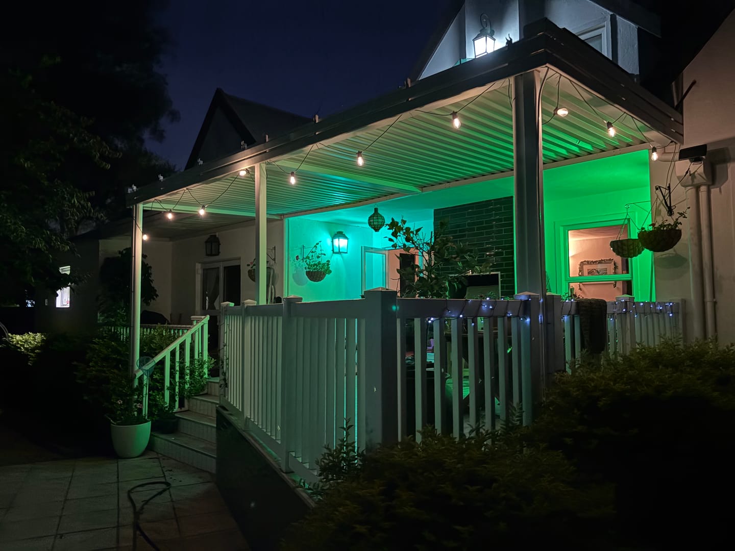 Customer photo review of Solar Festoon Bulb String Lights