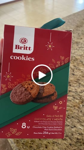 Customer video review of Galletas de Chocolate y Menta Bañadas con Chocolate Oscuro Sabor Menta Britt