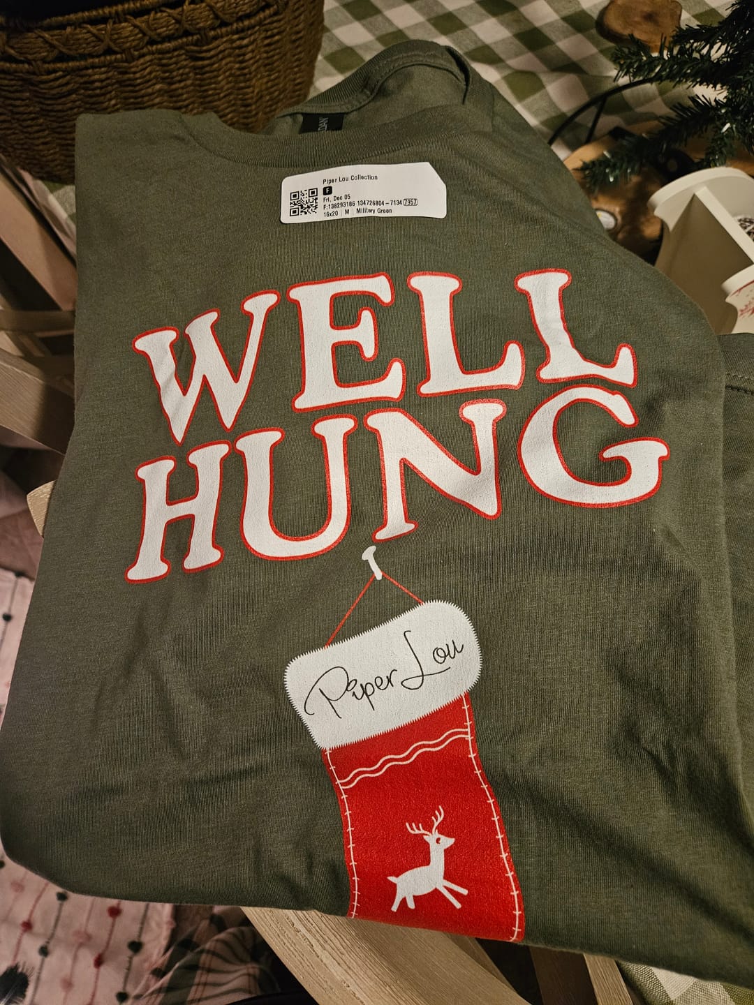 Customer photo review of Well Hung Graphic Tee