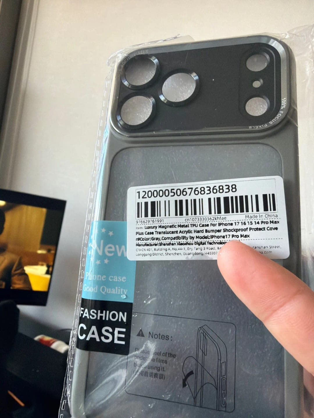 Customer photo review of LuxuryKase Crystal Clear Shockproof Protective Case | Enhanced Camera Lens Guard | Slim Design | Anti-Yellow | Hard Bumper Back Cover For iPhone