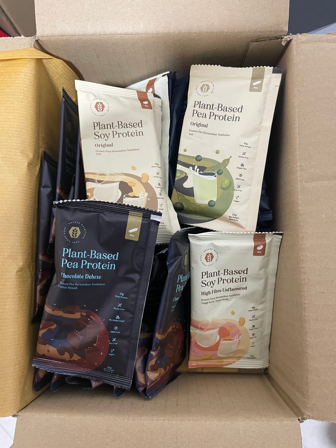 Customer photo review of Pea Protein Isolate - Soluxe Chocolate Deluxe