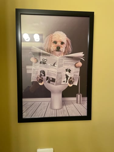 Customer photo review of Personalized Poster With Dog or Cat - Important Meeting