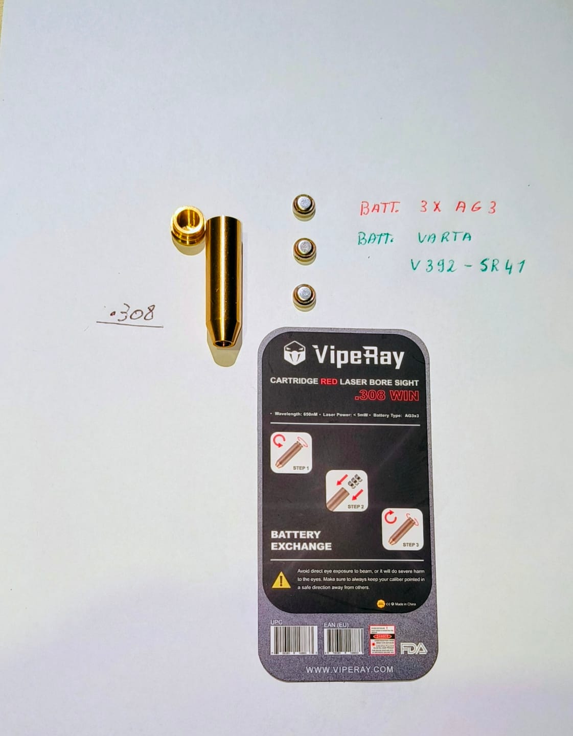 Customer photo review of Vector Optics Laser Boresighter für viele gängigen Kaliber