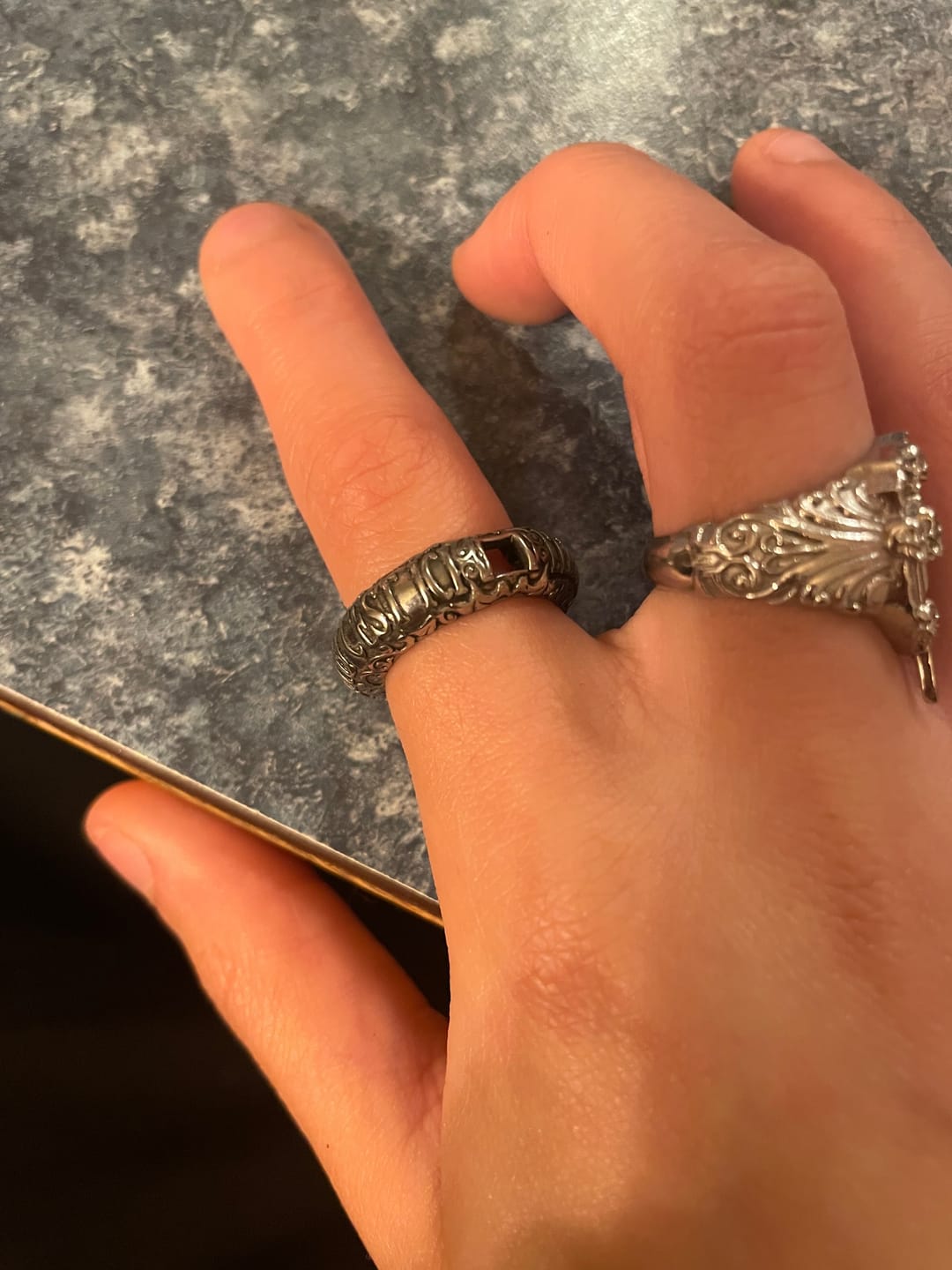 Customer photo review of UPGRADED CATACOMBS RING