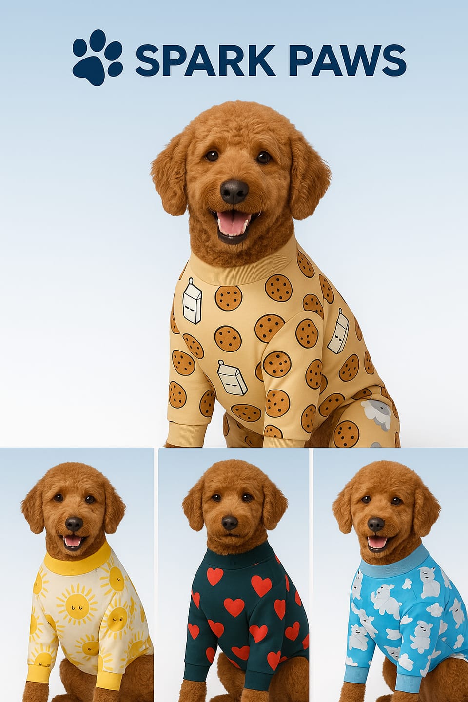 Customer photo review of Dog Pajama - Cookies and Milk