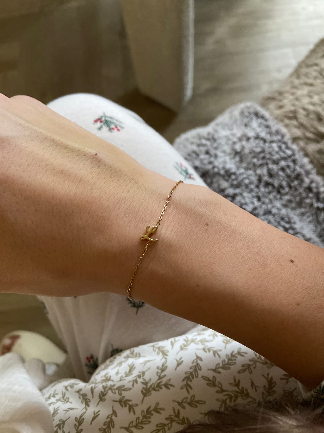 Customer photo review of Initial Chain Bracelet