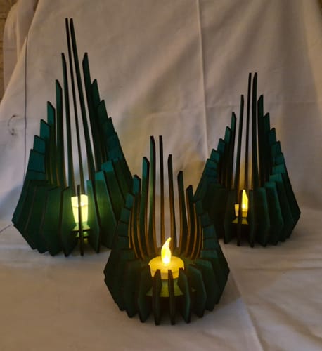 Customer photo review of Tealight candle holder 3 bundle laser cut svg file