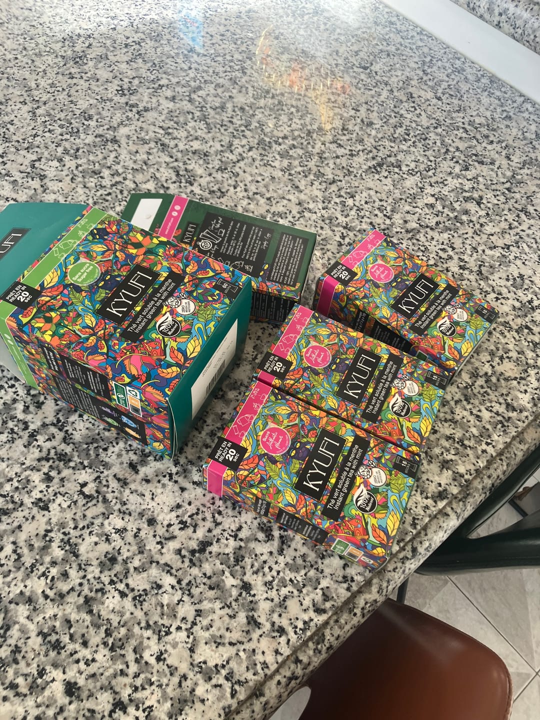 Customer photo review of Thé Vert Instantané À La Menthe - Sans Sucre