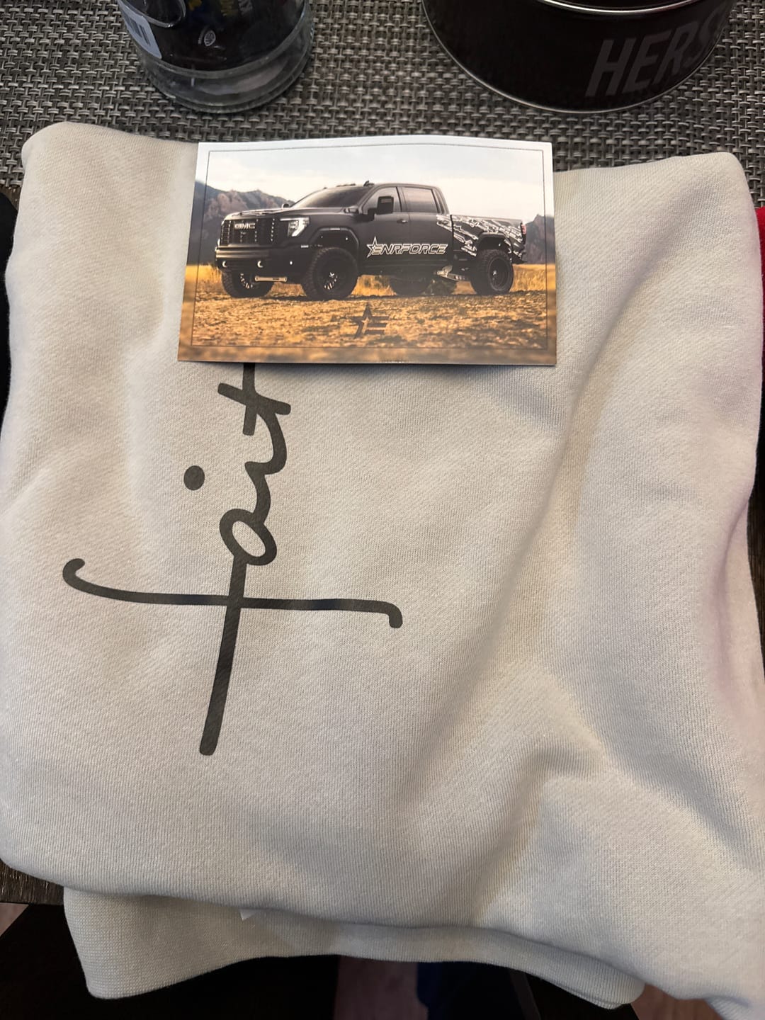 Customer photo review of Faith Cross Hoodie