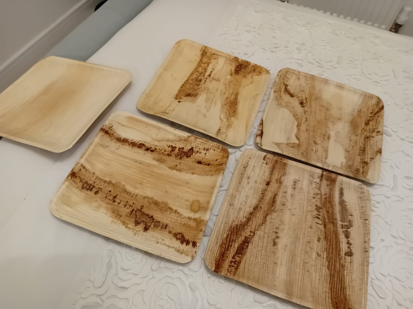 Customer photo review of 10" (25cm) Square Compostable Palm Leaf Plates
