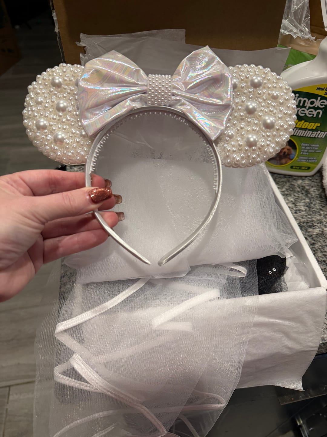 Customer photo review of Bride Sparkle Mickey Ears