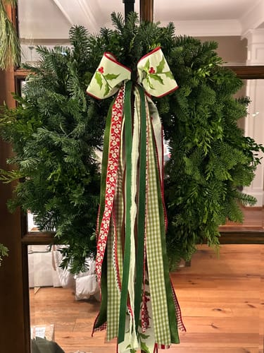 Customer photo review of Holly and Ivy Wreath Ribbon