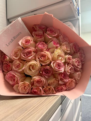 Customer photo review of Light Pink Rose Bouquet