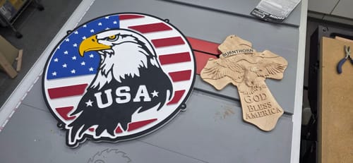 Customer photo review of July - American Flag Eagle Kit - HDPE