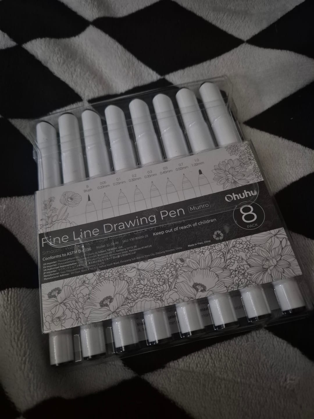Customer photo review of Ohuhu Fineliner Drawing Pen, 8 Pack