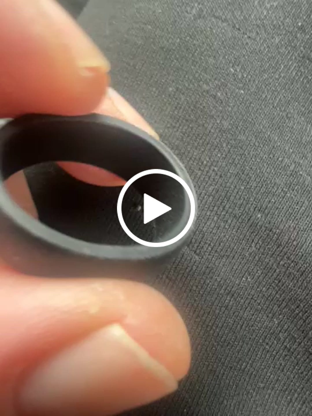 Customer video review of botthms Black Active Silicone Ring