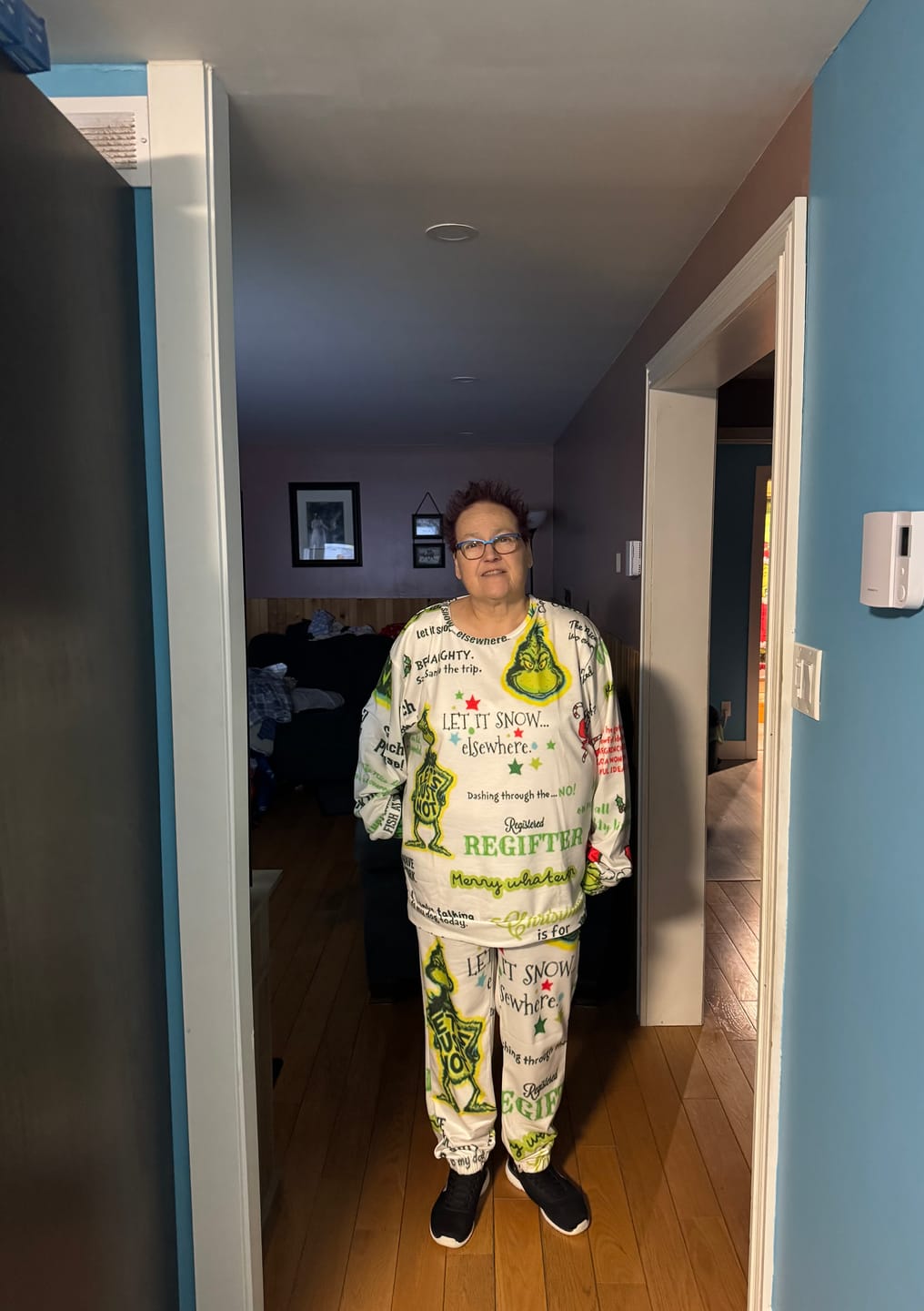 Customer photo review of Men's Grinch Words Christmas Plus Size Sweatshirts&pants