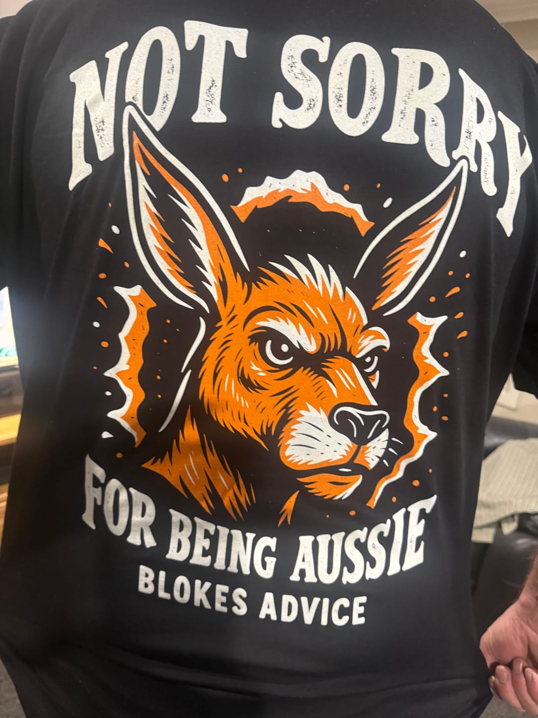 Customer photo review of Not Sorry Tee - Black