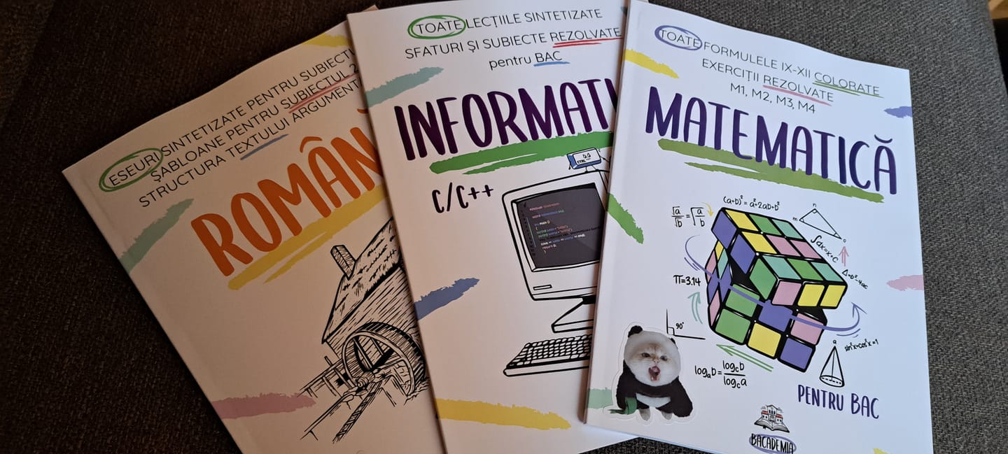 Customer photo review of Pachet Bacalaureat (Română + Matematică + Informatică) Bacademia