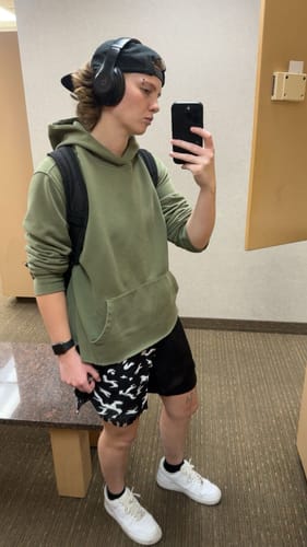 Customer photo review of CURSE MARK PERFORMANCE SHORTS