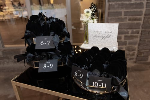 Customer photo review of 20 Pairs of Black Velvet Rescue Flats (BLACK Display Box)