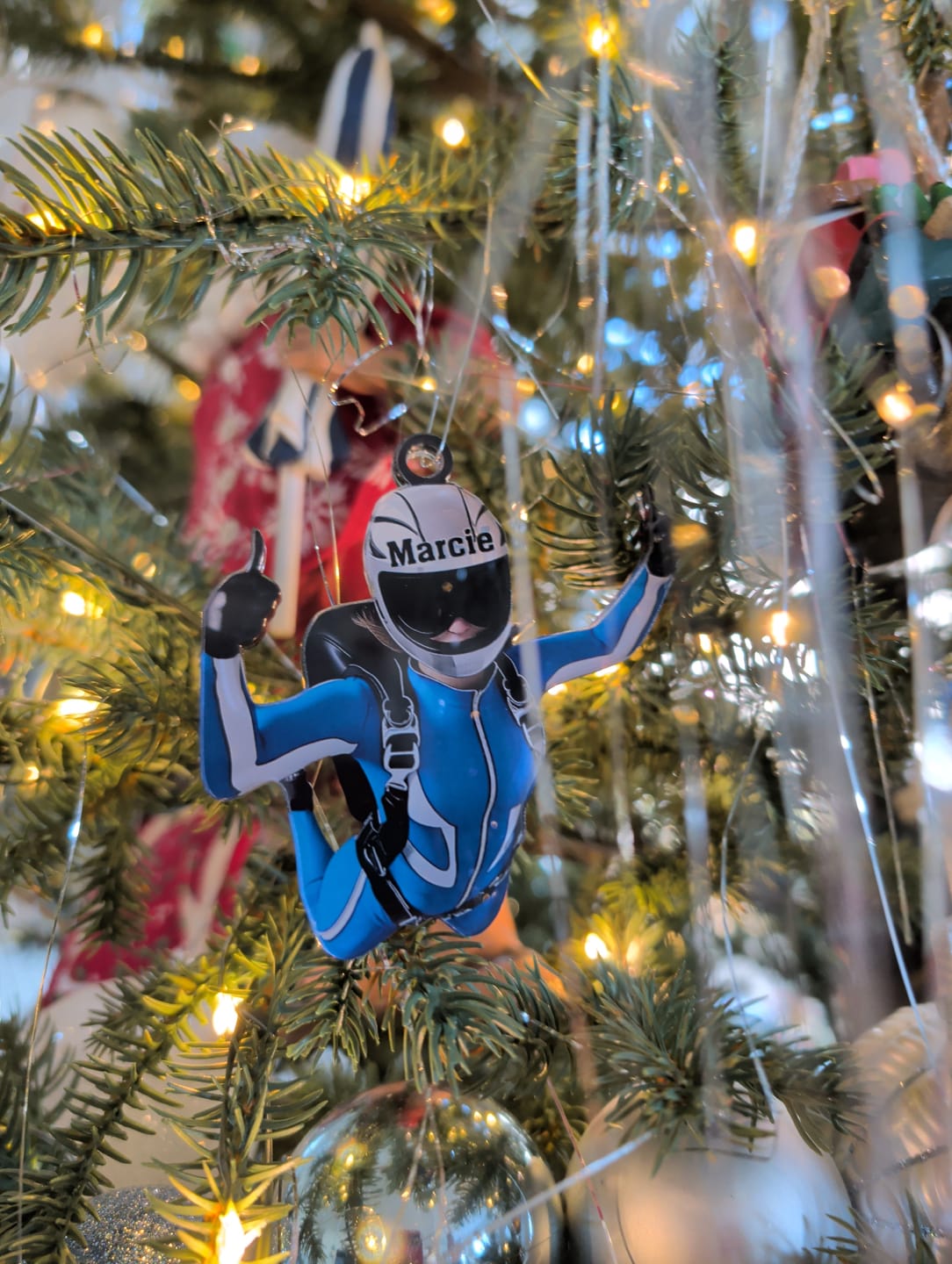 Customer photo review of Skydiving Girl Personalized Christmas Ornament, Gift For Extreme Sports Lover