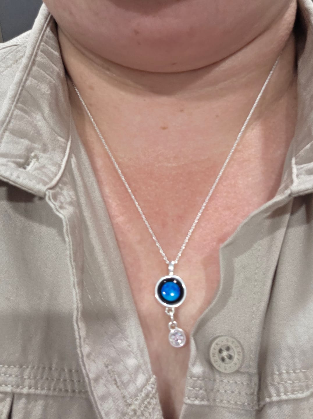 Customer photo review of Pink Moon Birthstone Satellite