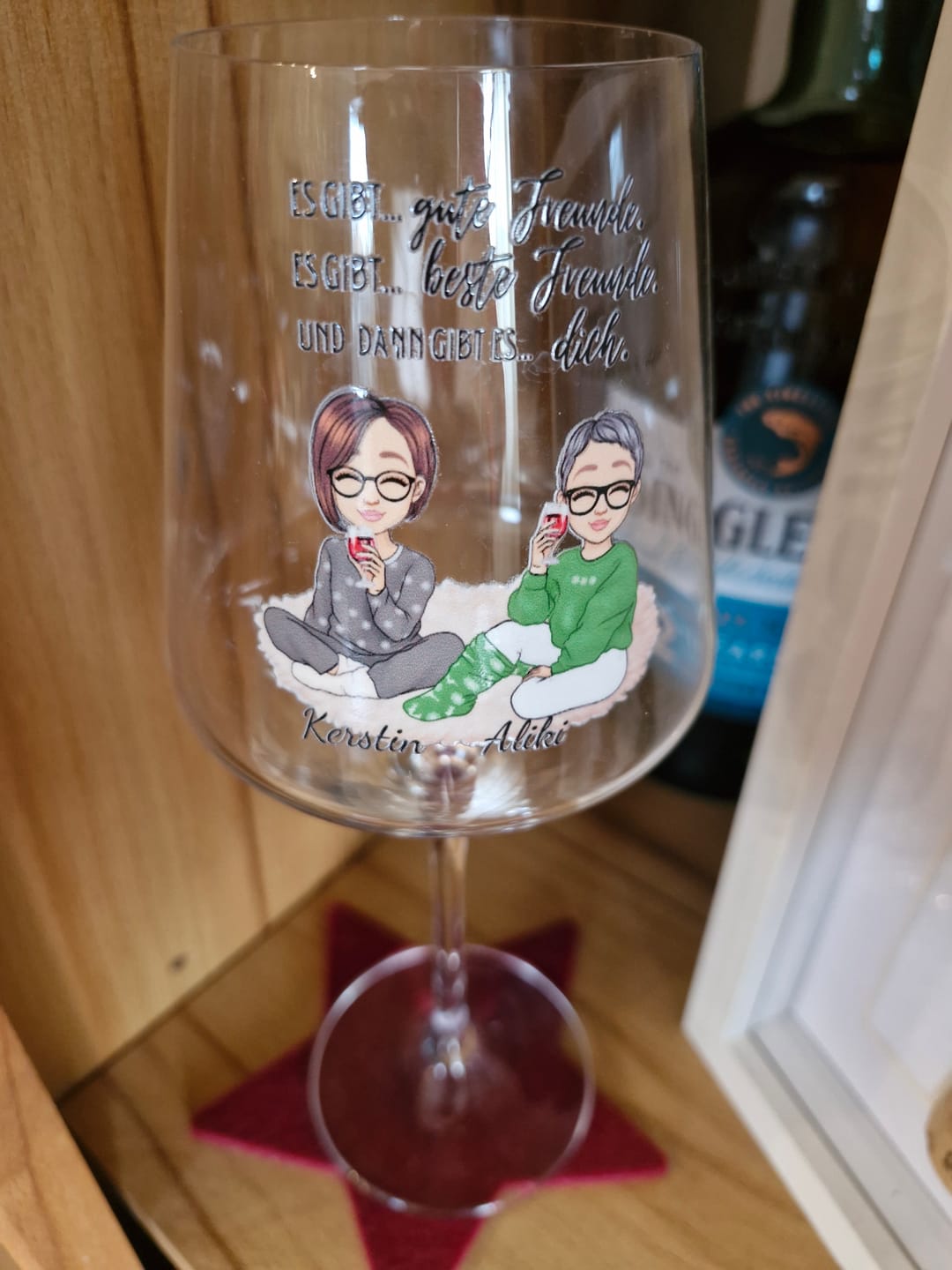 Customer photo review of Herzensmenschen - Personalisiertes Weinglas
