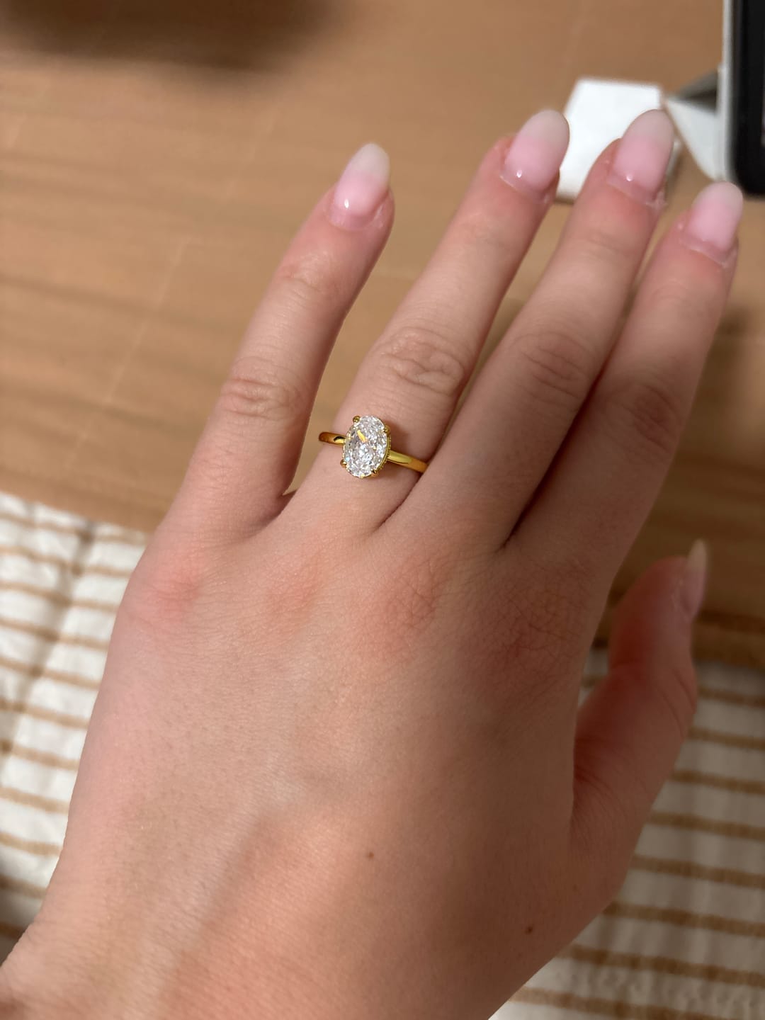 Customer photo review of Madrid 1.5 Ct Oval Ring - Gold