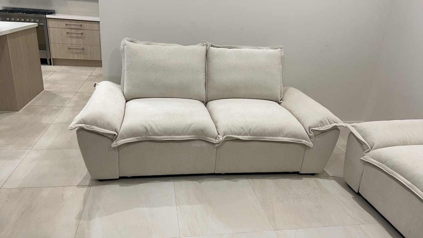 Customer photo review of Cloud 3.5 Seat Fully Electric Reclining Sofa Bed with Adjustable Backrest - Fabric