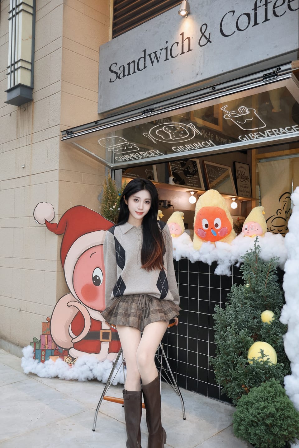 Customer photo review of WARDEN EDGE Plaid Mini Skirt with Contrast Waistband